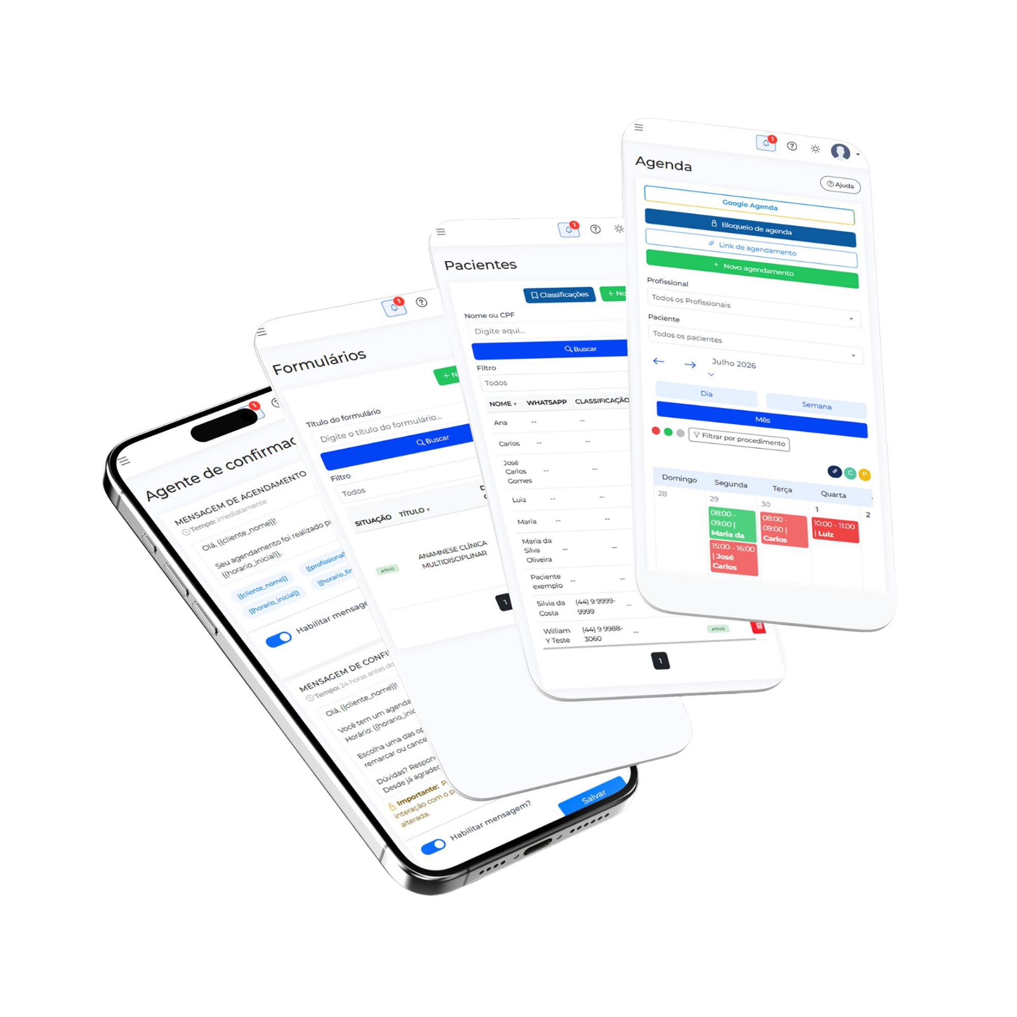 Interface mobile do Clinora