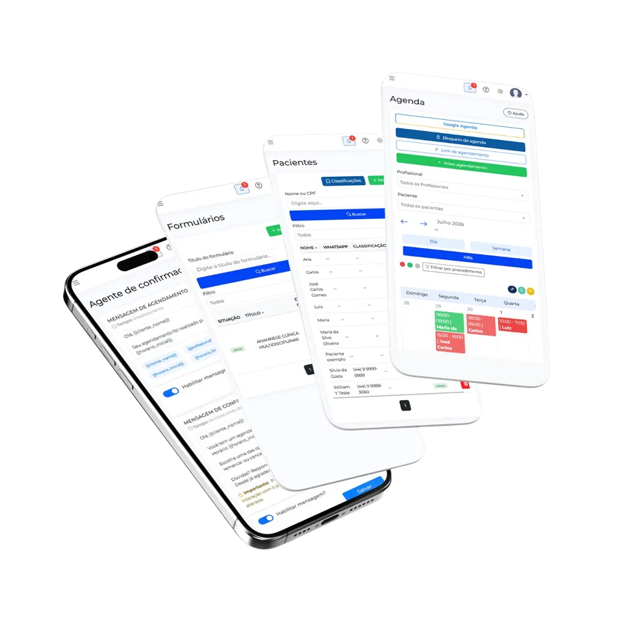 Interface mobile do Clinora